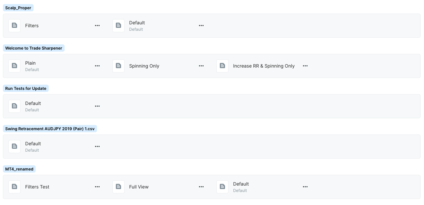 Versioning Trades
